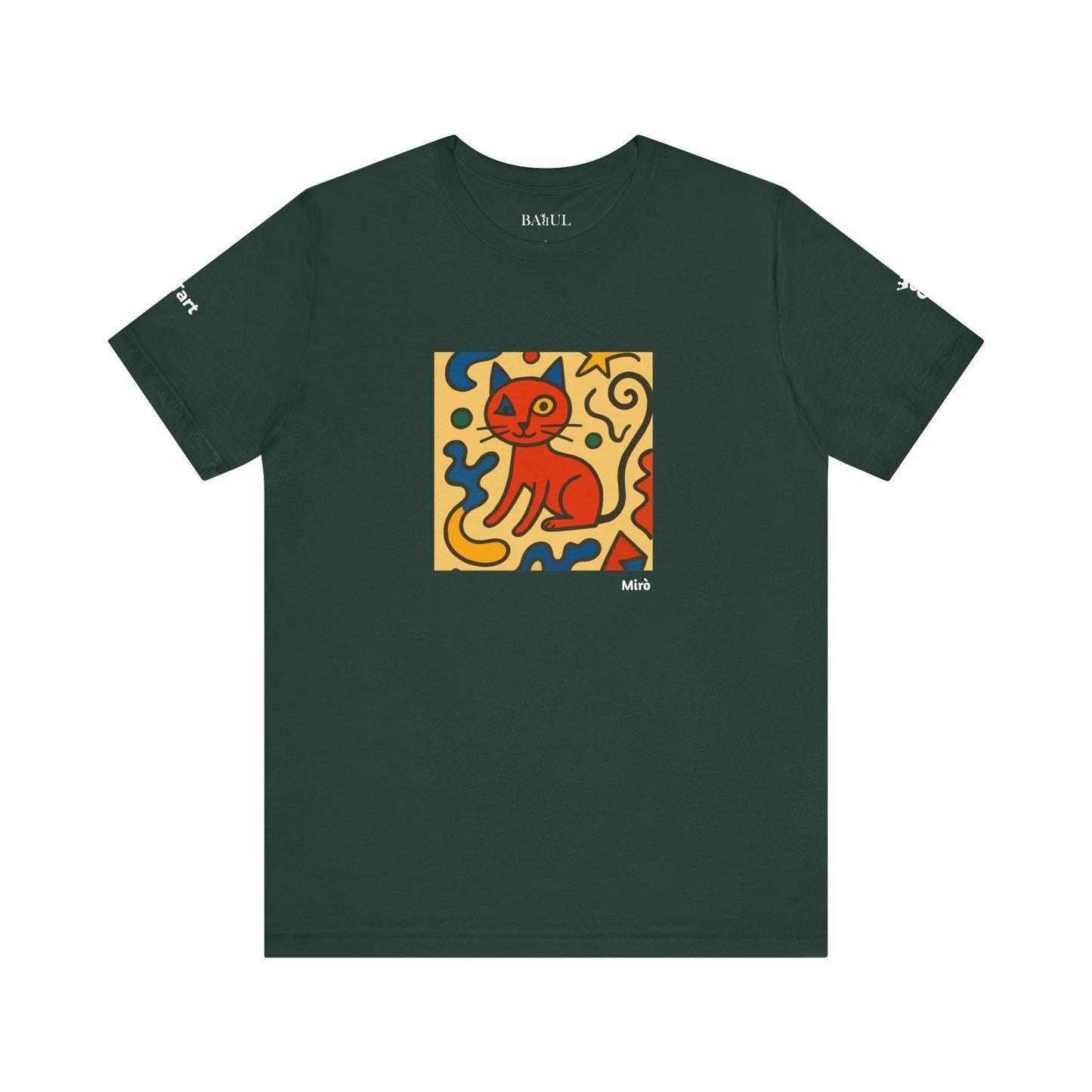 T-shirt unisex CATART - MIRO - Dipinto iconico rivisitato con i gatti