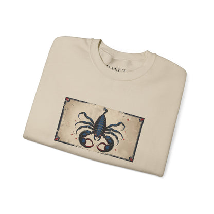 Scorpione - Felpa Zodiaco Gotico, grafica in Blu