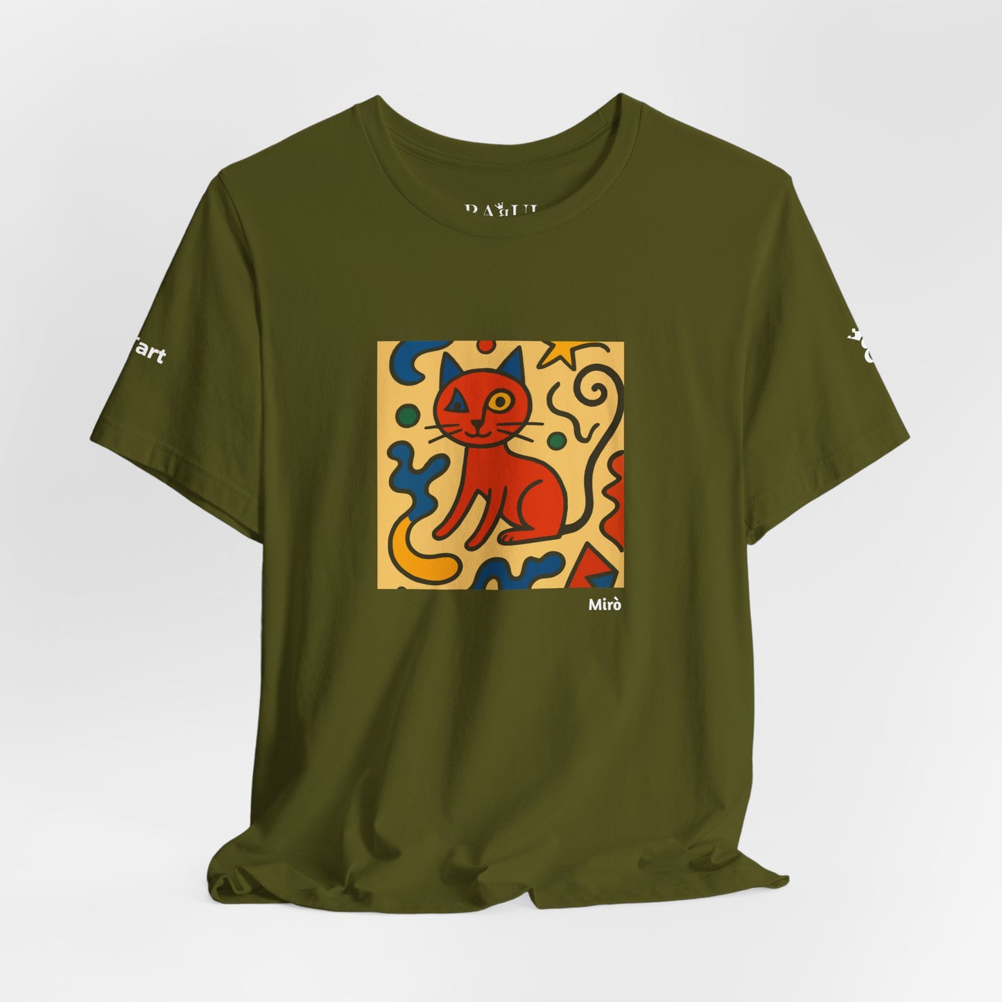 T-shirt unisex CATART - MIRO - Dipinto iconico rivisitato con i gatti