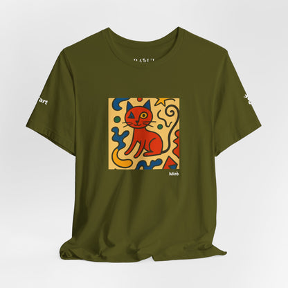 T-shirt unisex CATART - MIRO - Dipinto iconico rivisitato con i gatti