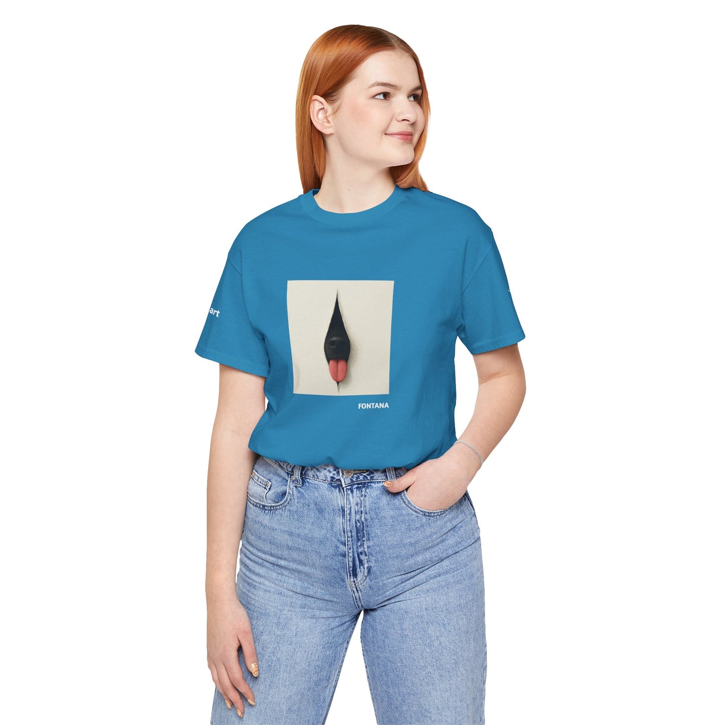 T-Shirt unisex  DOGART - FONTANA - Un dipinto iconico rivisitato con i cani