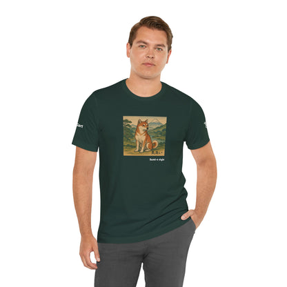 Unisex T-Shirt con cane DOGART - STILE SUMI-E - Dipinto iconico rivisitato con i cani