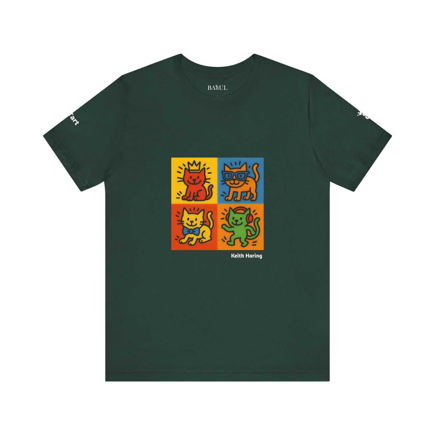 T-shirt unisex CATART - KEITH HARING - Un dipinto iconico rivisitato con i gatti