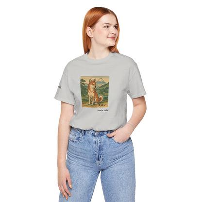 Unisex T-Shirt con cane DOGART - STILE SUMI-E - Dipinto iconico rivisitato con i cani
