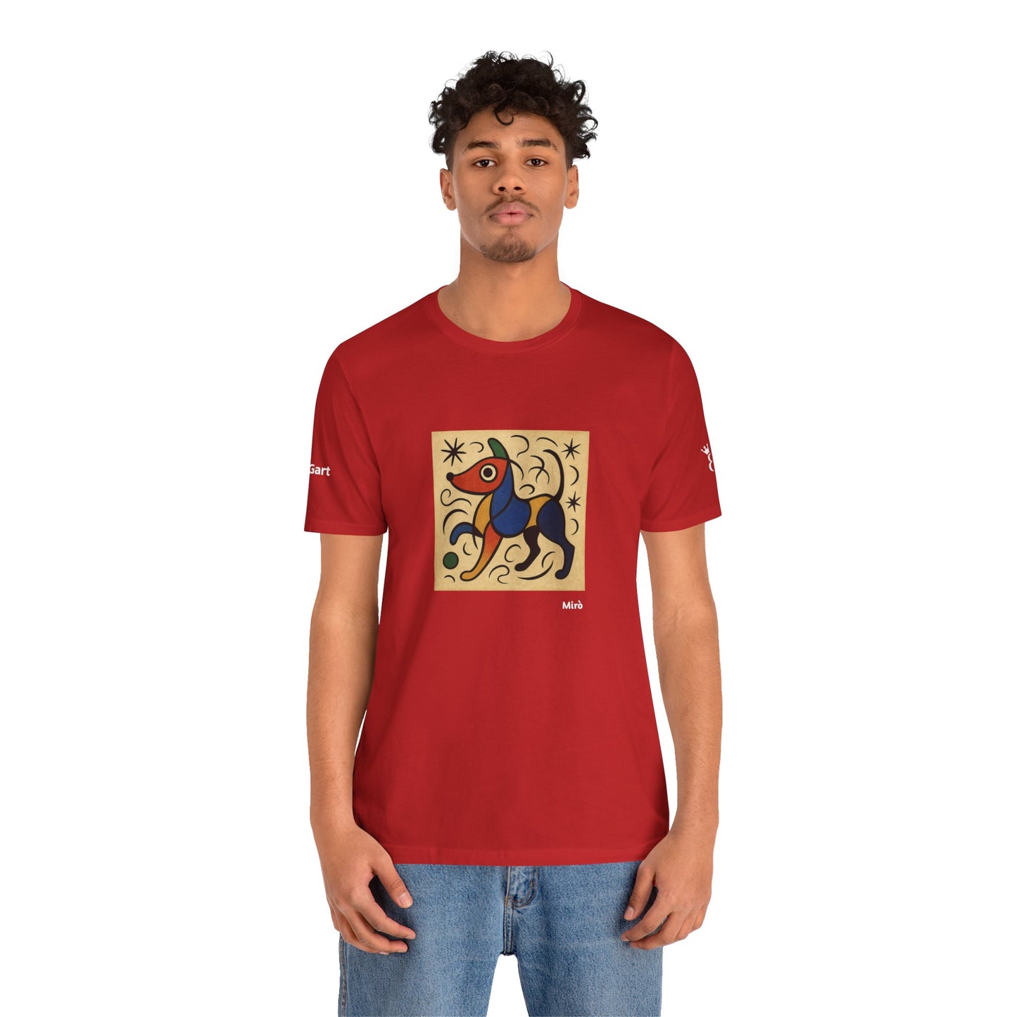 T-Shirt unisex  DOGART - MIRO - Dipinto iconico rivisitato con i cani