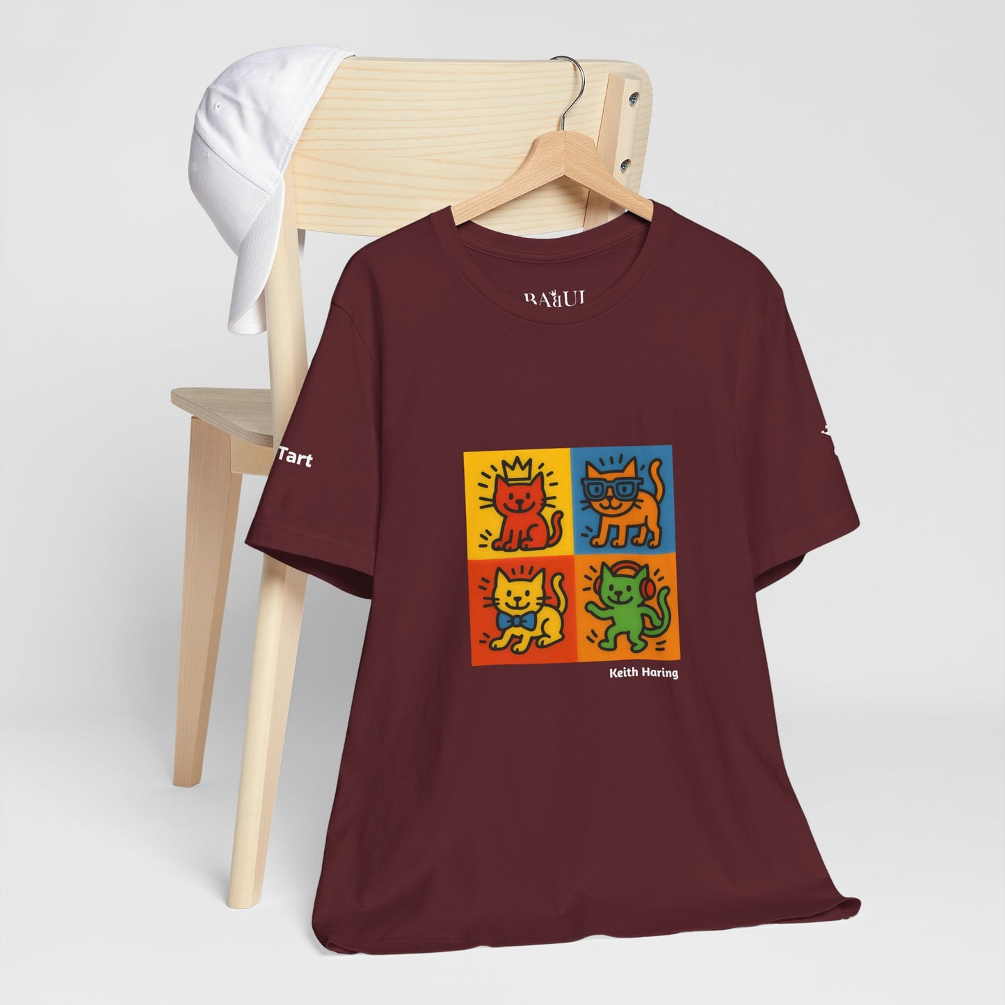 T-shirt unisex CATART - KEITH HARING - Un dipinto iconico rivisitato con i gatti