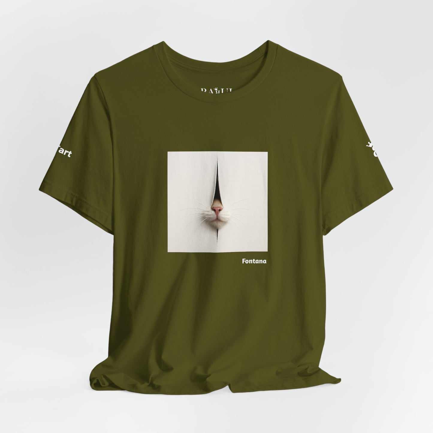 T-shirt unisex CATART - FONTANA - Un dipinto iconico rivisitato con i gatti