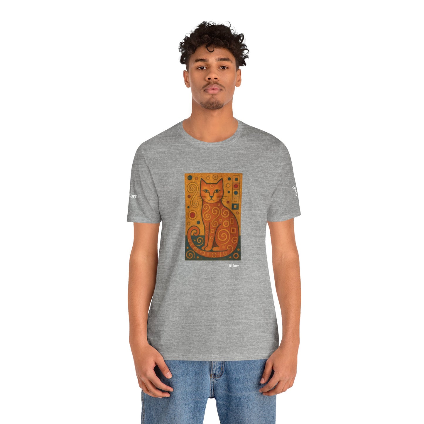 T-shirt unisex CATART - KLIMT - Dipinto iconico rivisitato con i gatti