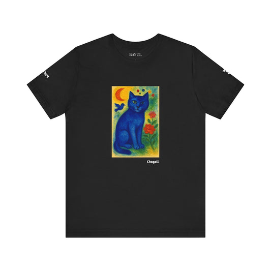 T-shirt unisex CATART - MARC CHAGALL - Un dipinto iconico rivisitato con i gatti