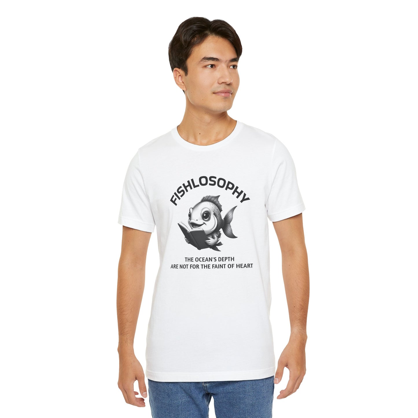 Fishlosophy Unisex Jersey Maglietta a maniche corte – Vedi la vastità anche in piccoli spazi.