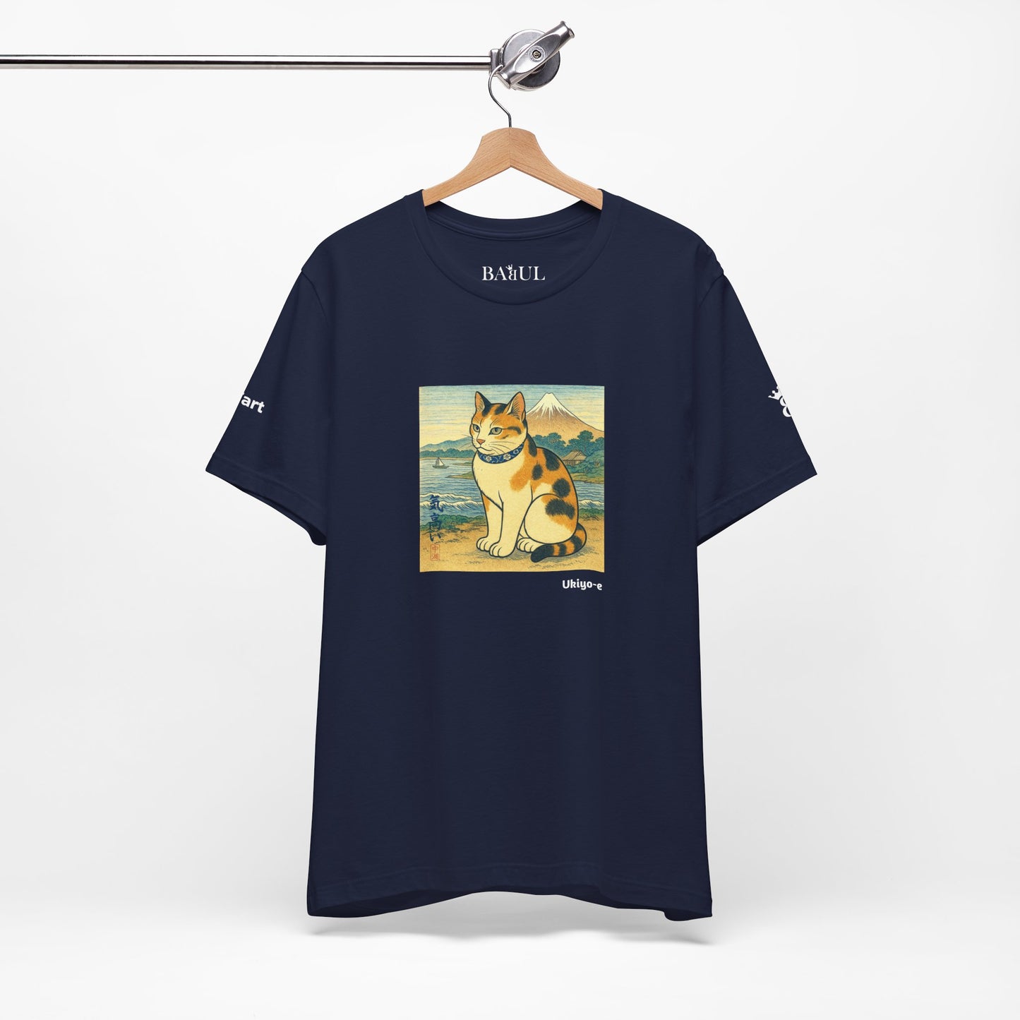 T-Shirt unisex CATART - Stile artistico giapponese UKIYO-E - Pittura iconica rivisitata con i gatti