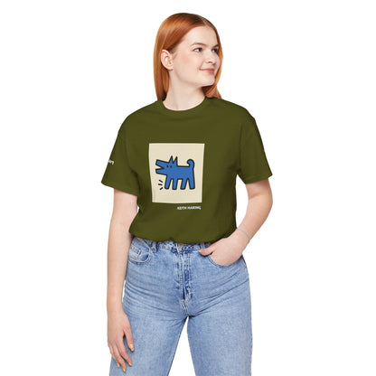 Unisex T-Shirt con cane DOGART  - KEITH HARING - Dipinto iconico rivisitato con i cani