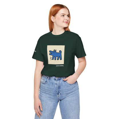 Unisex T-Shirt con cane DOGART  - KEITH HARING - Dipinto iconico rivisitato con i cani