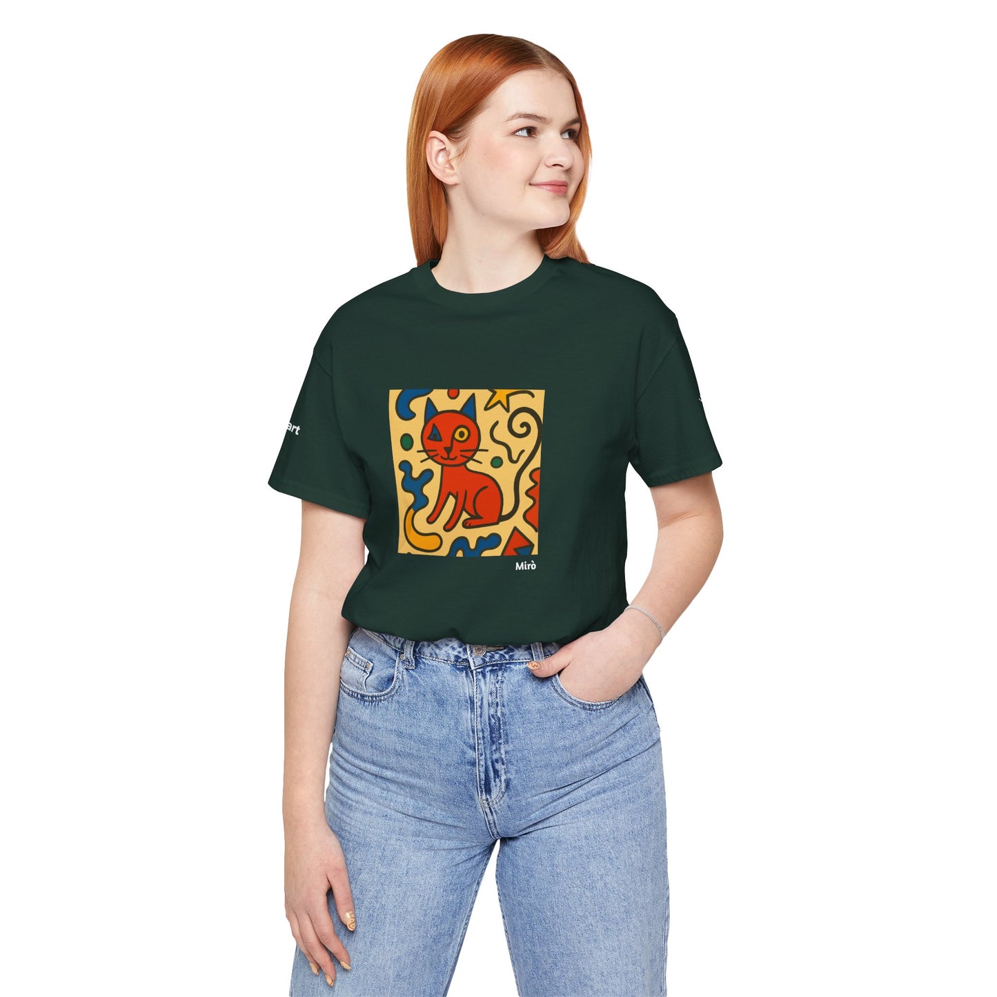 T-shirt unisex CATART - MIRO - Dipinto iconico rivisitato con i gatti
