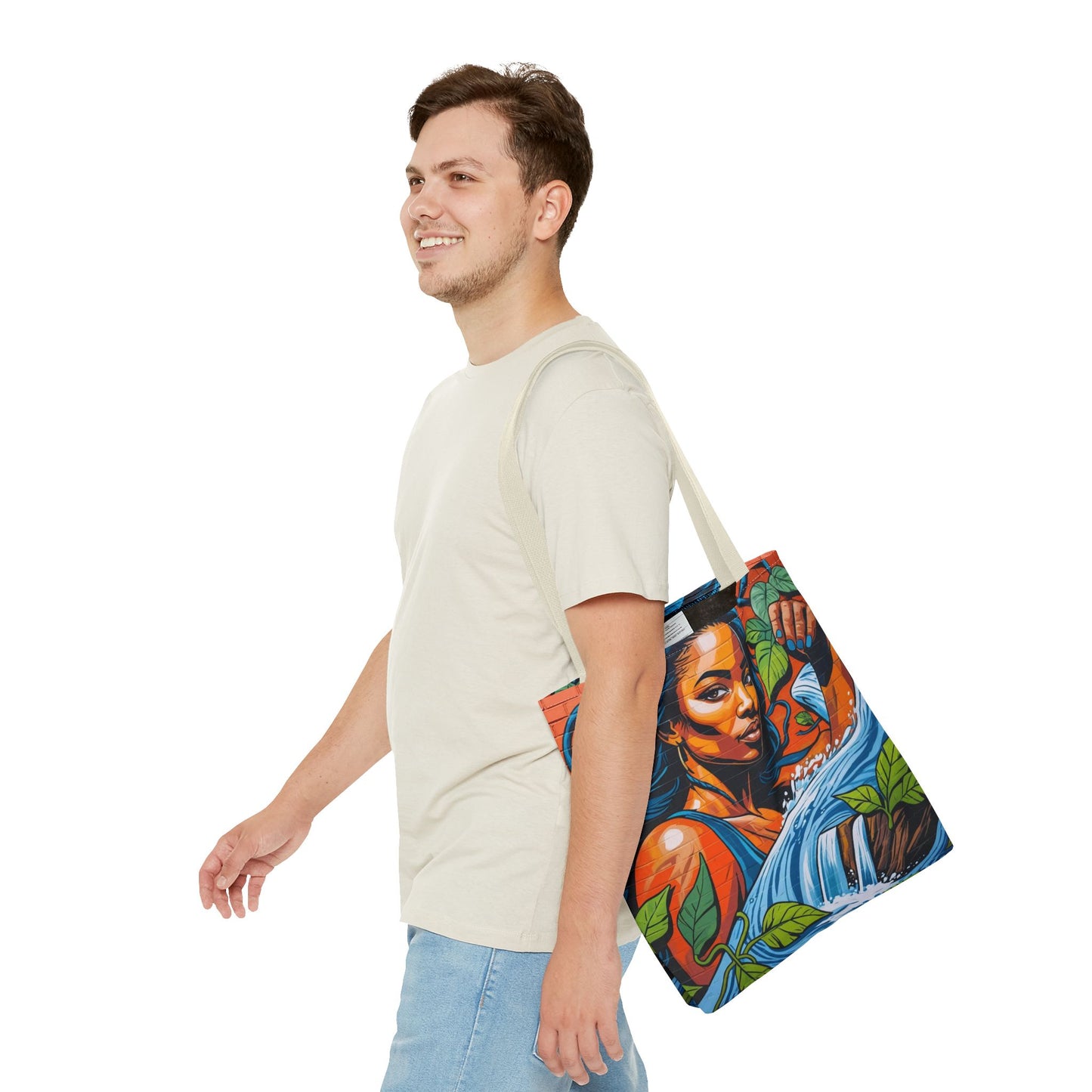 Artistic Surge - Eco-Friendly Canvas Tote Bag - WOMAN WITH WATER