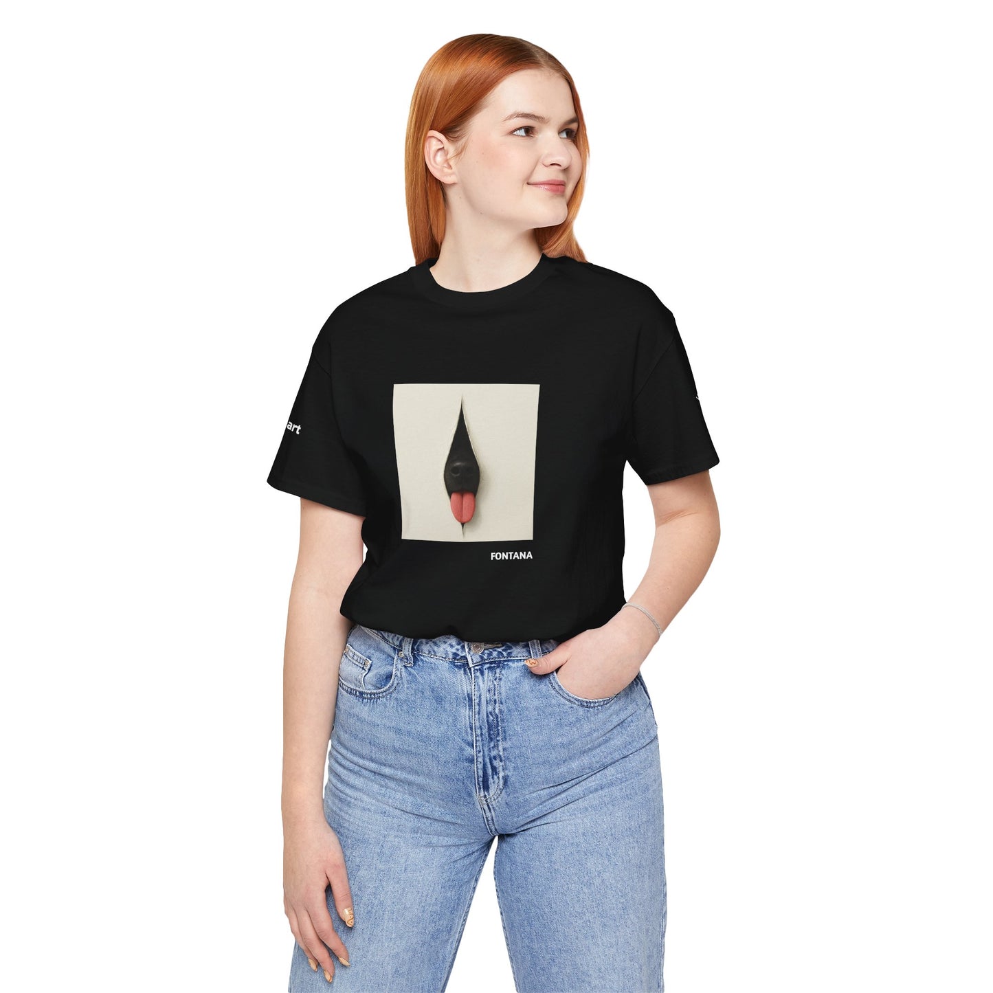 T-Shirt unisex  DOGART - FONTANA - Un dipinto iconico rivisitato con i cani