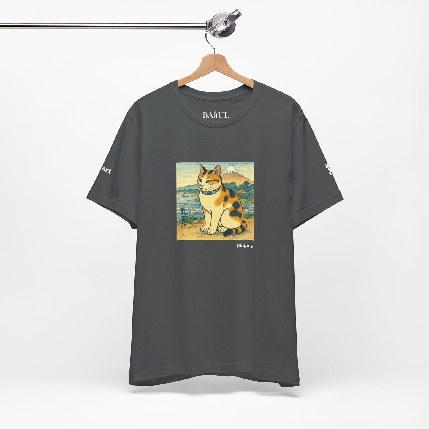 T-Shirt unisex CATART - Stile artistico giapponese UKIYO-E - Pittura iconica rivisitata con i gatti