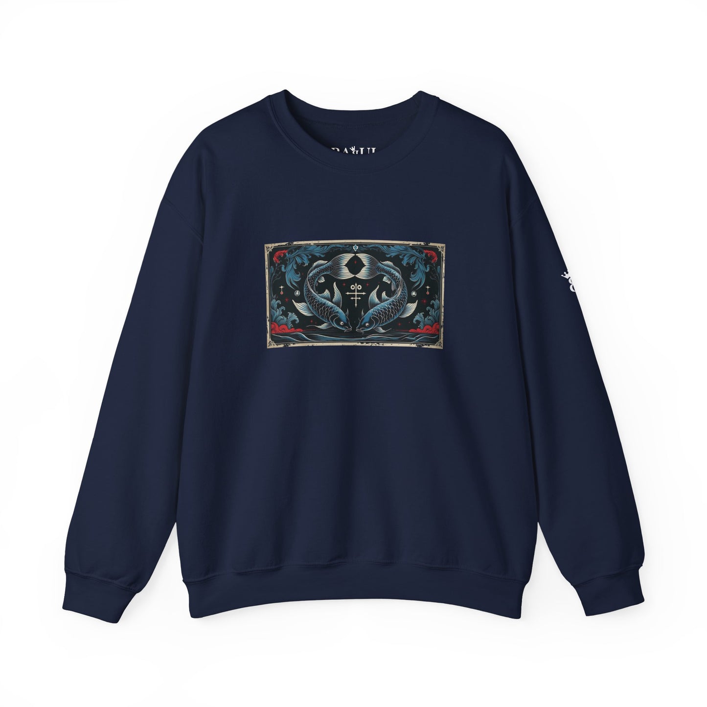 Pesci - Felpa Zodiaco Gotico, grafica in Blu