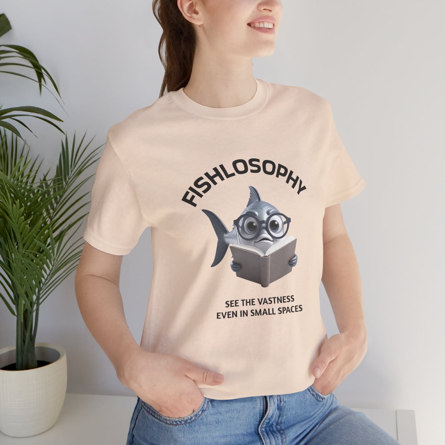 Fishlosophy Unisex Jersey Maglietta a maniche corte – Vedi la vastità anche in spazi ristretti.