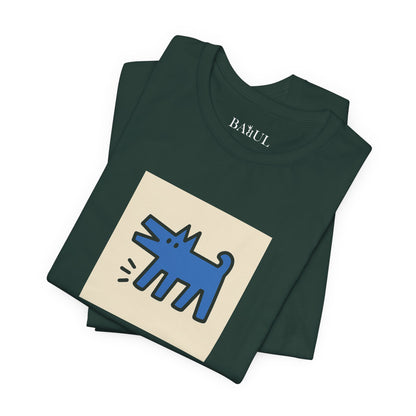 Unisex T-Shirt con cane DOGART  - KEITH HARING - Dipinto iconico rivisitato con i cani