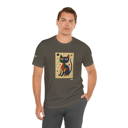 T-shirt unisex CATART - MIRO - Dipinto iconico rivisitato con i gatti