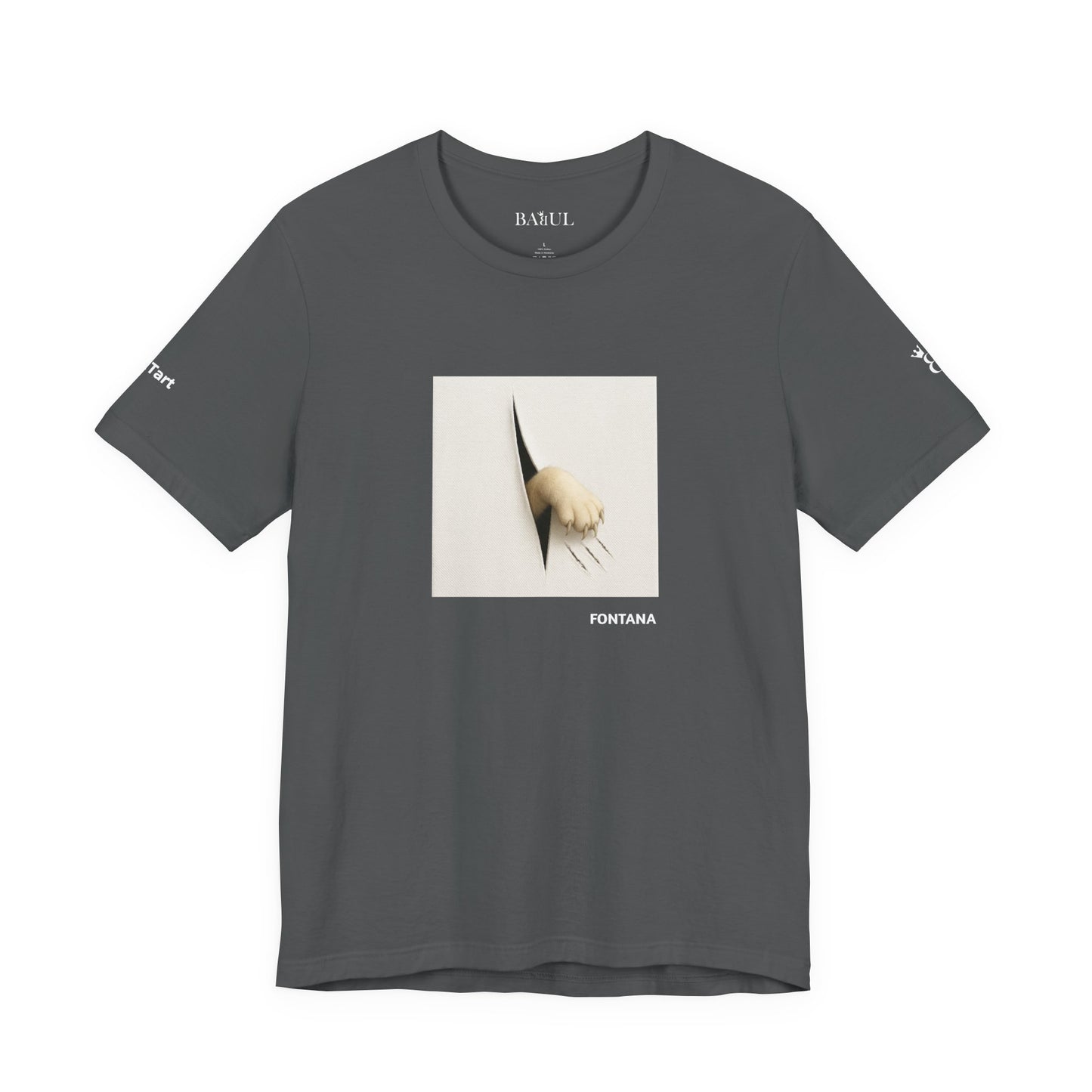 T-shirt unisex CATART - FONTANA - Un dipinto iconico rivisitato con i gatti