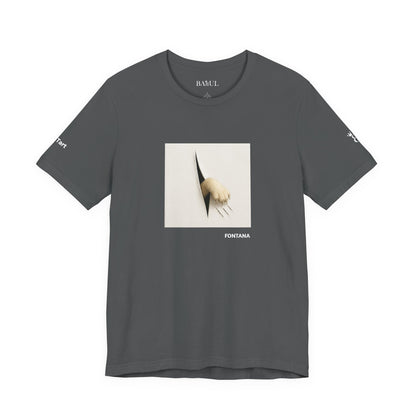 T-shirt unisex CATART - FONTANA - Un dipinto iconico rivisitato con i gatti