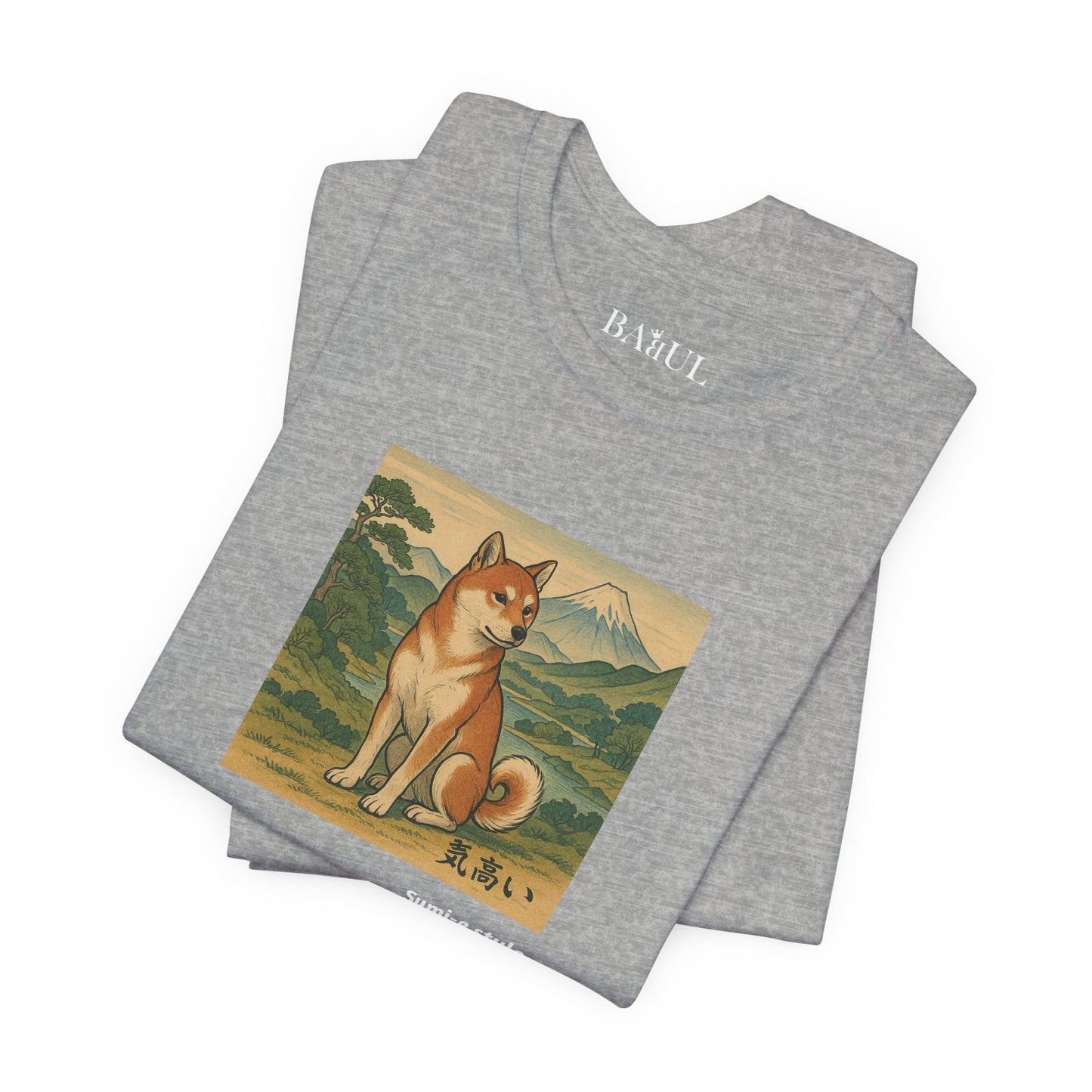 Unisex T-Shirt con cane DOGART - STILE SUMI-E - Dipinto iconico rivisitato con i cani