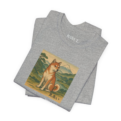 Unisex T-Shirt con cane DOGART - STILE SUMI-E - Dipinto iconico rivisitato con i cani