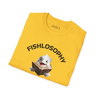 Maglietta unisex Fishlosophy - Design con vibrazioni oceaniche e domande sulla vita - PERLE DI SAGGEZZA DAL MONDO DEI PESCI