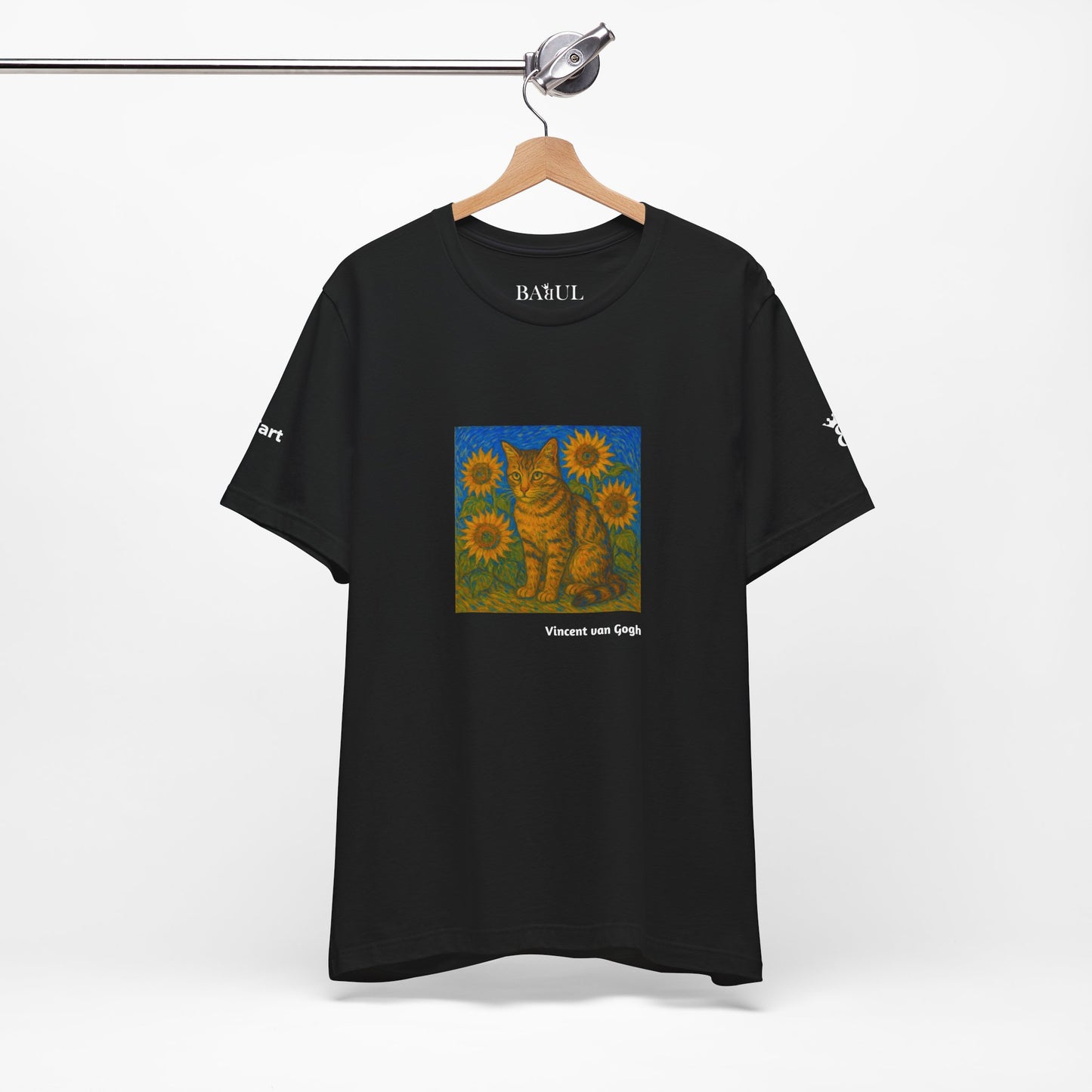 T-shirt unisex CATART - Vincent van Gogh - Un dipinto iconico rivisitato con i gatti