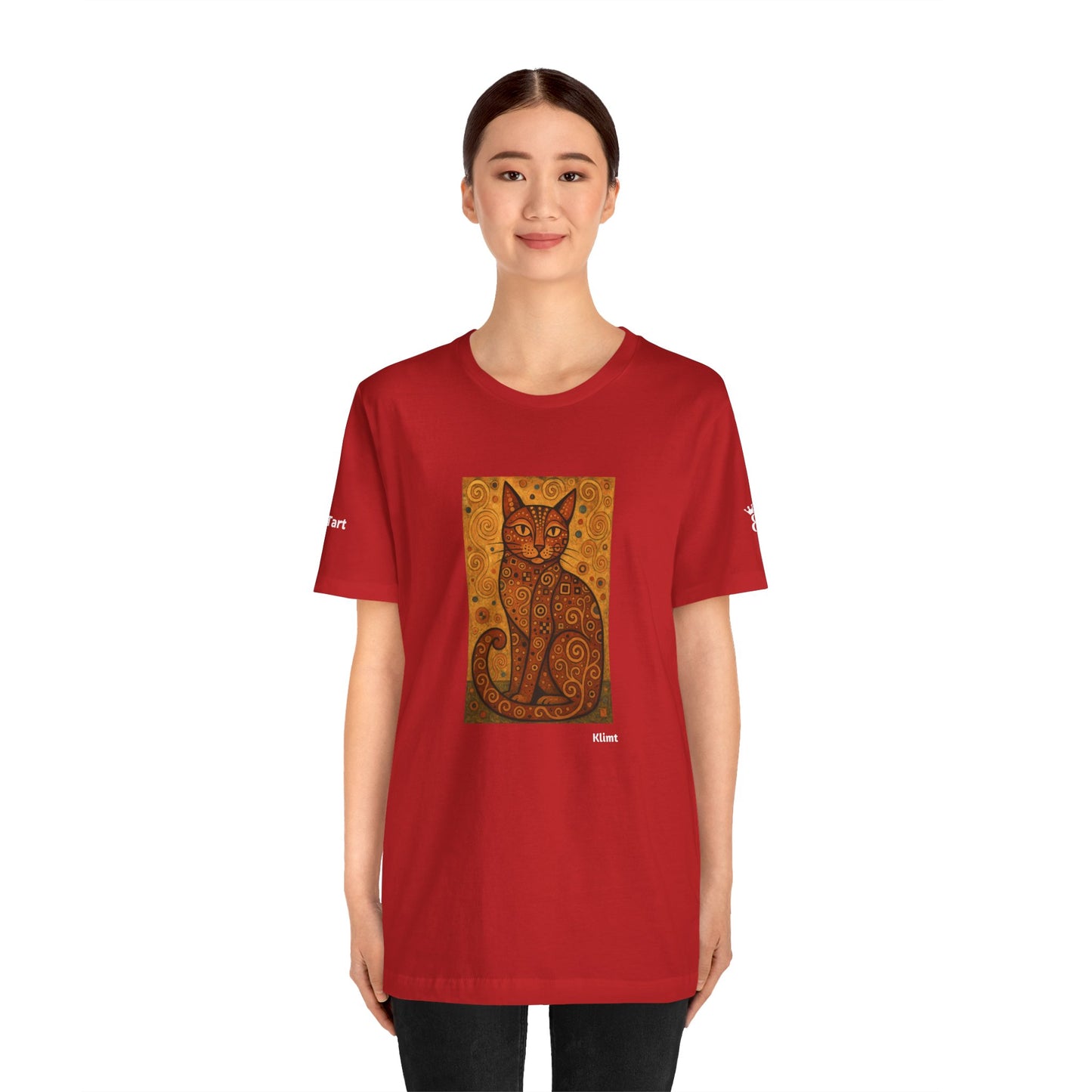 T-shirt unisex CATART - KLIMT - Arte classica, reinterpretata dai gatti.