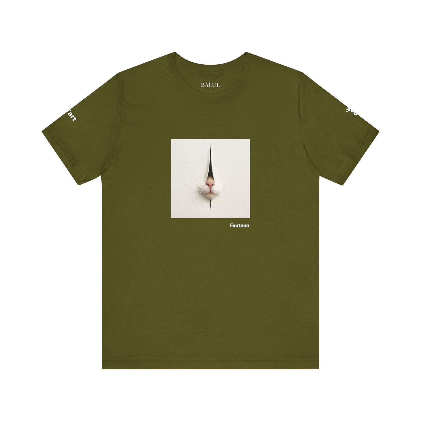 T-shirt unisex CATART - FONTANA - Un dipinto iconico rivisitato con i gatti