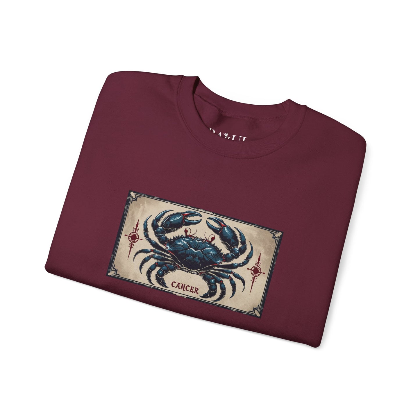Cancro - Felpa Zodiaco Gotico, grafica in Blu