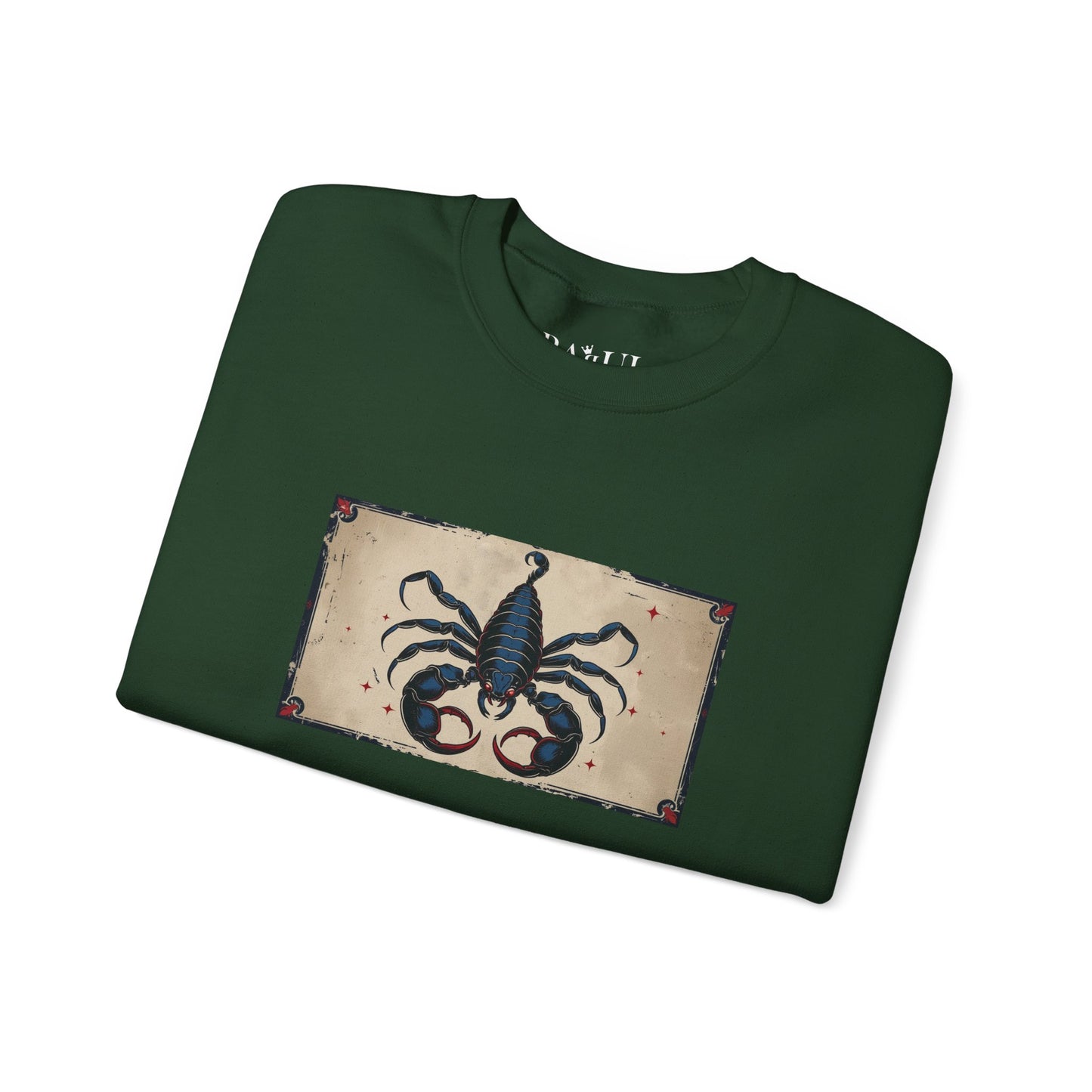 Scorpione - Felpa Zodiaco Gotico, grafica in Blu
