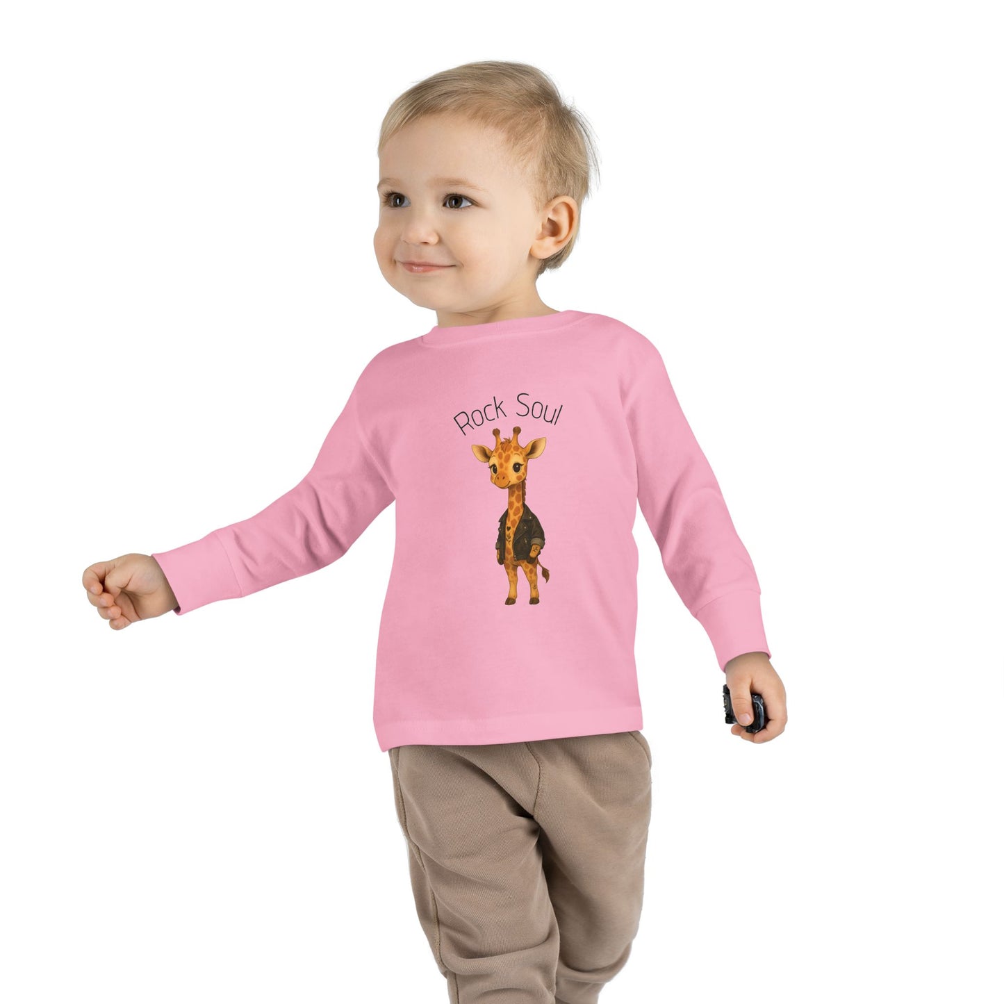 Magliette Rock Soul per bambini - Giraffa - Animali dolci con un ritmo ribelle
