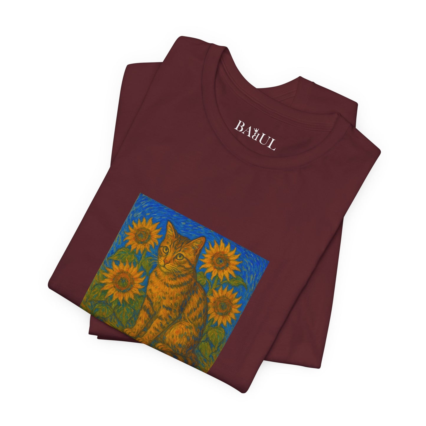 T-shirt unisex CATART - Vincent van Gogh - Un dipinto iconico rivisitato con i gatti