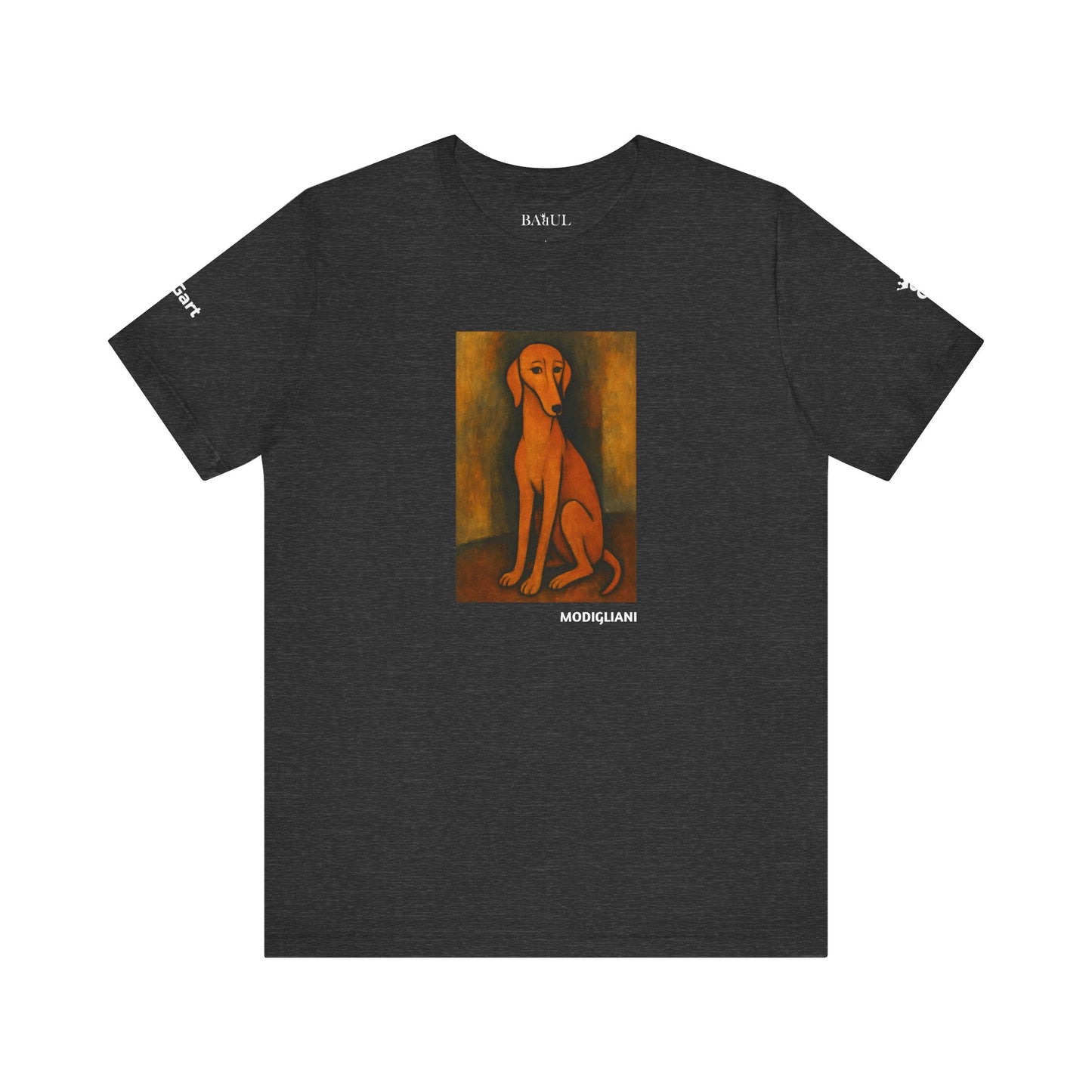Unisex T-Shirt con cane DOGART  - MODIGLIANI - Un dipinto iconico rivisitato con i cani