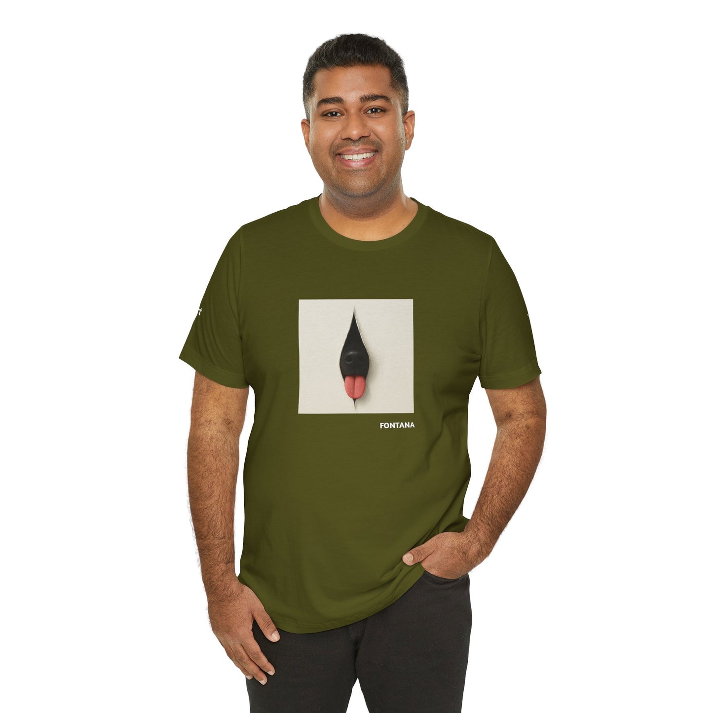 T-Shirt unisex  DOGART - FONTANA - Un dipinto iconico rivisitato con i cani