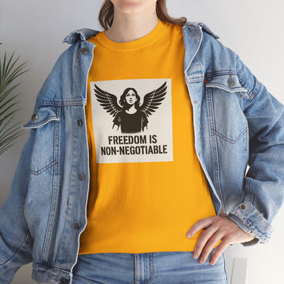 Rebel Graphic Tee - Unisex Heavy Cotton T-Shirt for the Wild at Heart. Rebel Tees, Born to Be Worn - FREEDOM IS NON-NEGOTIABLE