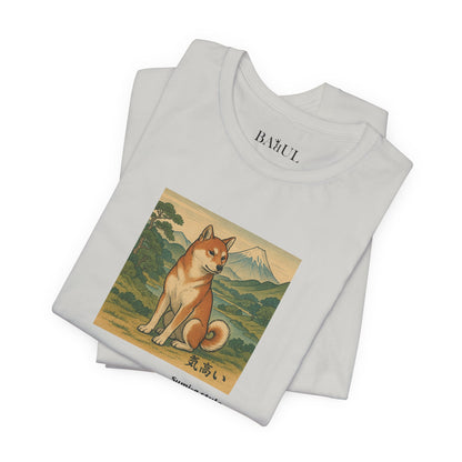 Unisex T-Shirt con cane DOGART - STILE SUMI-E - Dipinto iconico rivisitato con i cani