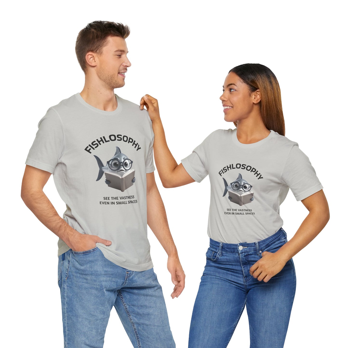 Fishlosophy Unisex Jersey Maglietta a maniche corte – Vedi la vastità anche in spazi ristretti.