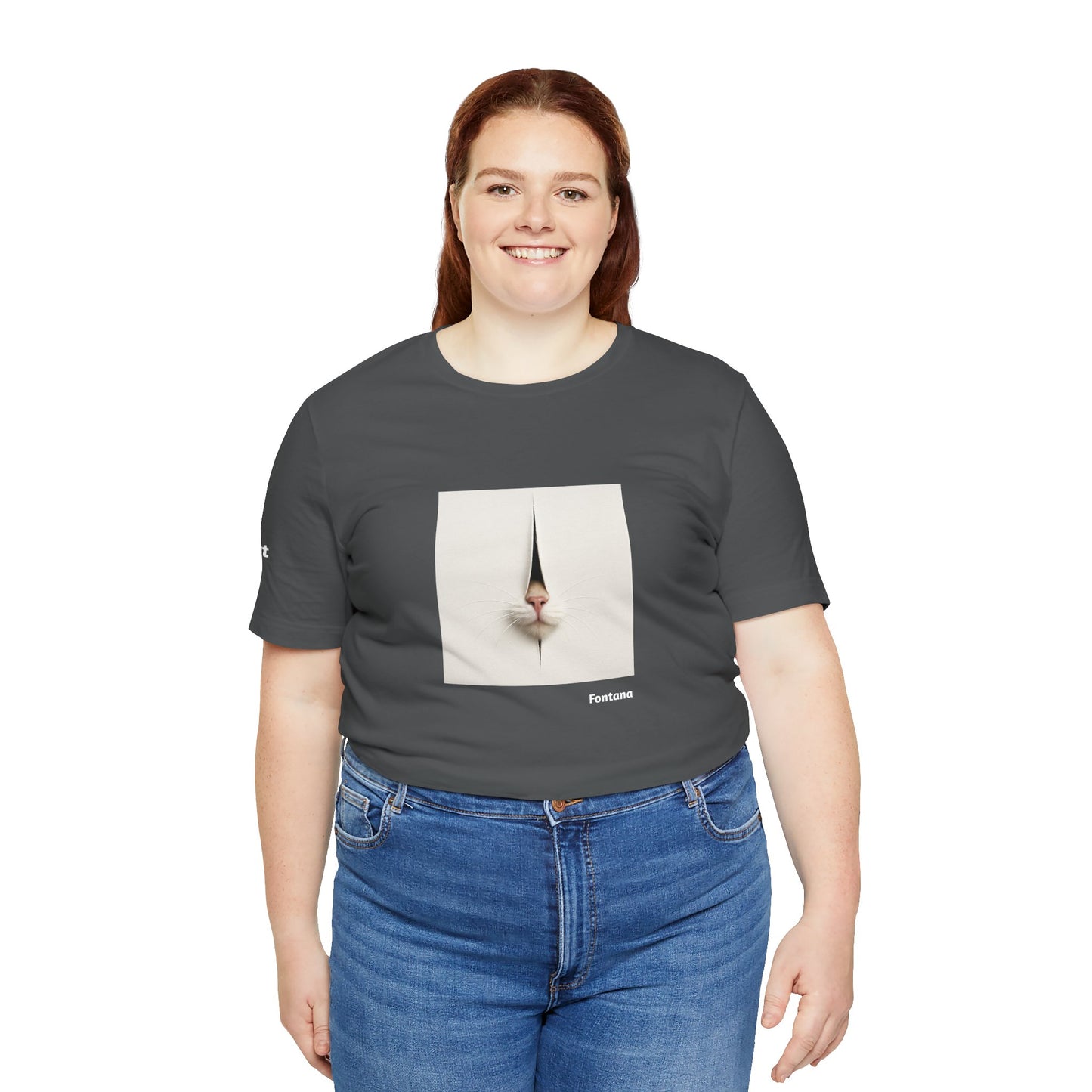 T-shirt unisex CATART - FONTANA - Un dipinto iconico rivisitato con i gatti