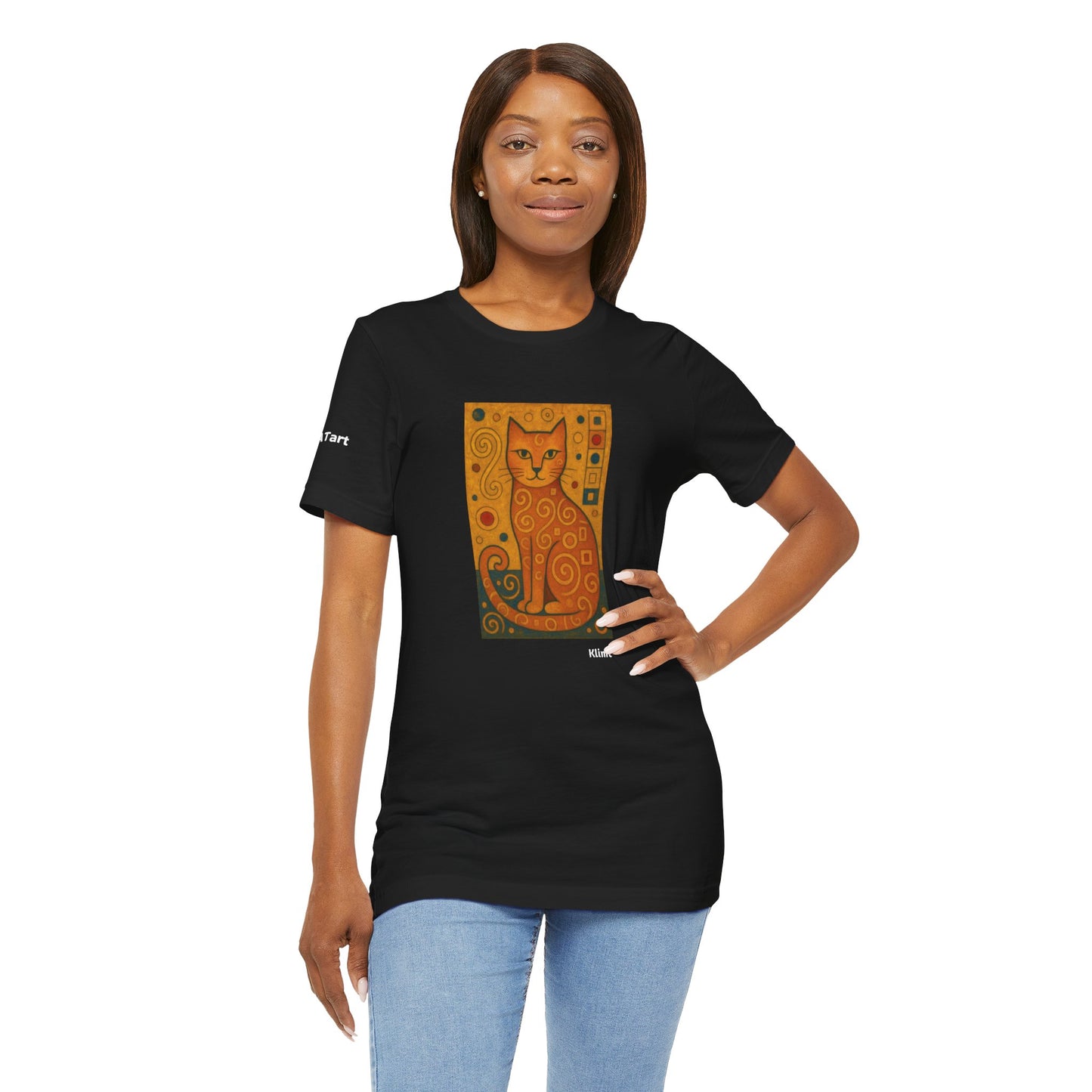 T-shirt unisex CATART - KLIMT - Dipinto iconico rivisitato con i gatti