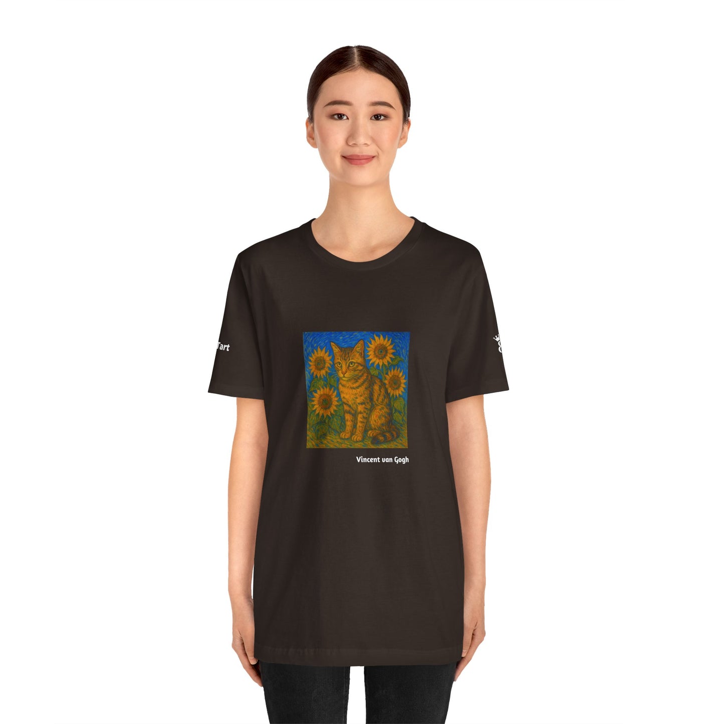 T-shirt unisex CATART - Vincent van Gogh - Un dipinto iconico rivisitato con i gatti
