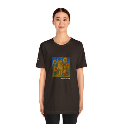 T-shirt unisex CATART - Vincent van Gogh - Un dipinto iconico rivisitato con i gatti