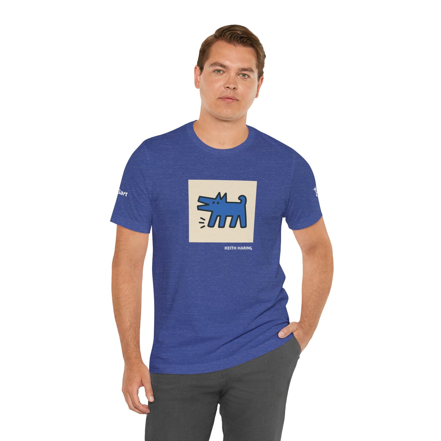 Unisex T-Shirt con cane DOGART  - KEITH HARING - Dipinto iconico rivisitato con i cani