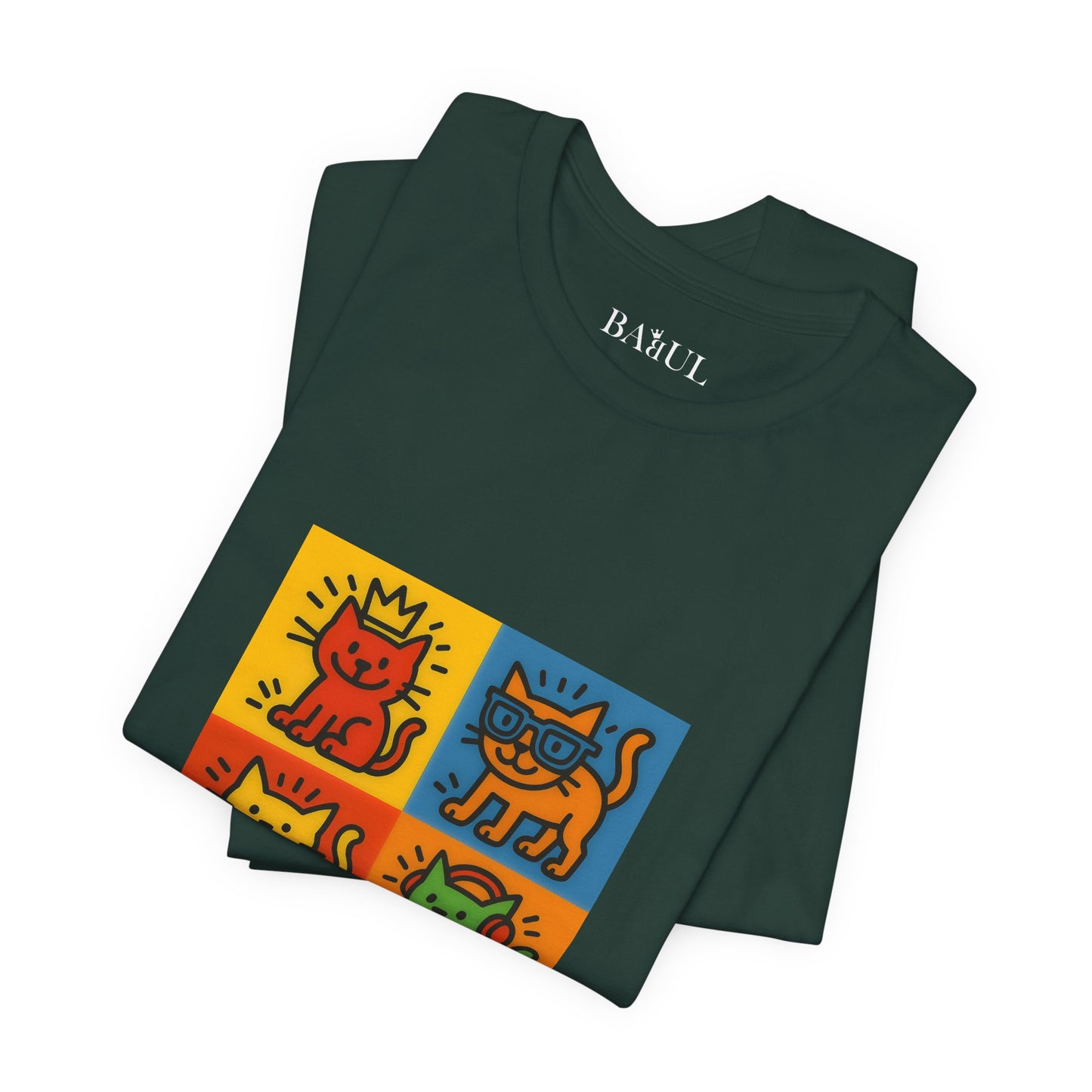 T-shirt unisex CATART - KEITH HARING - Un dipinto iconico rivisitato con i gatti