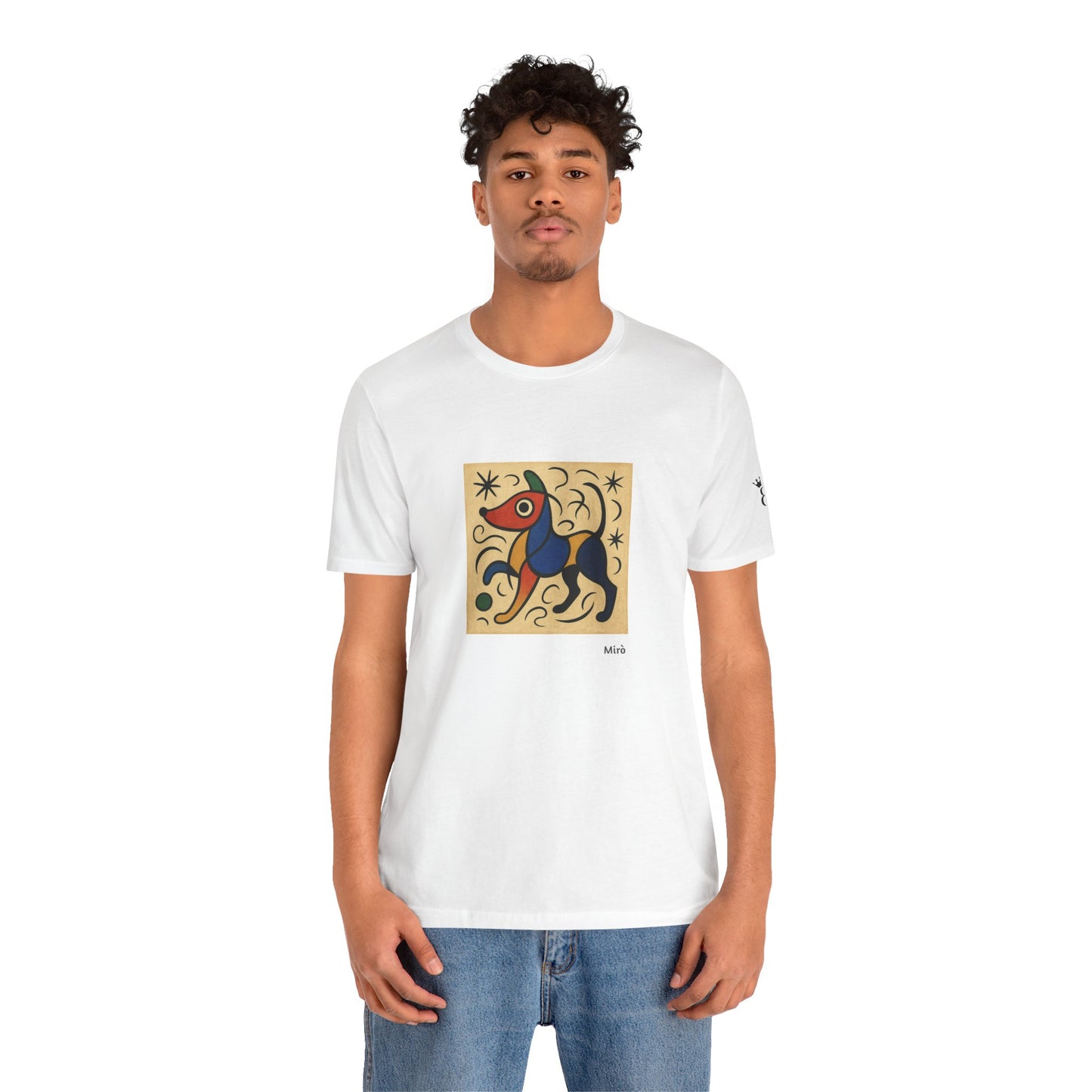 T-Shirt unisex  DOGART - MIRO - Dipinto iconico rivisitato con i cani