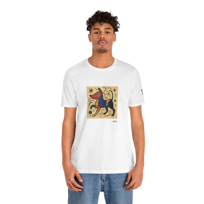 T-Shirt unisex  DOGART - MIRO - Dipinto iconico rivisitato con i cani
